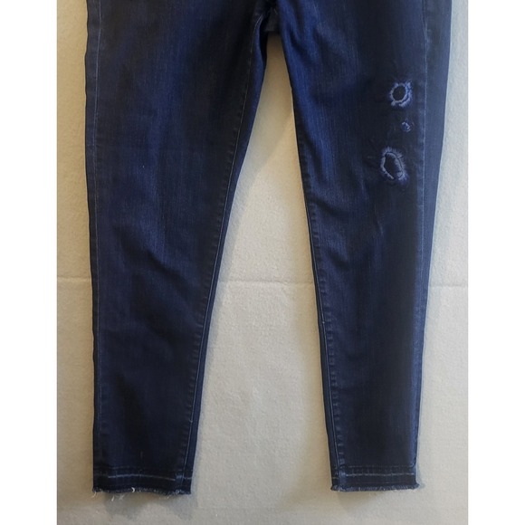 Vtg.Lauren Ralph Lauren Women Jeans,Floal Design, Raw Hem, Skinny Cropped, Size4 - Picture 8 of 10